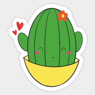 Cute Mrs cactus Sticker